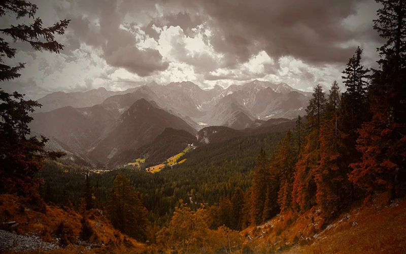dramatic valley landscape